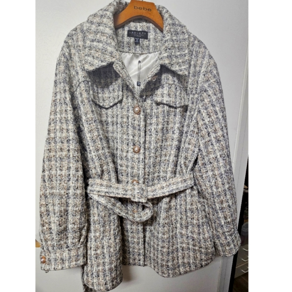 LAUNDRY by Shelli Segal Embellished Tweed Jacket XXL/18-20